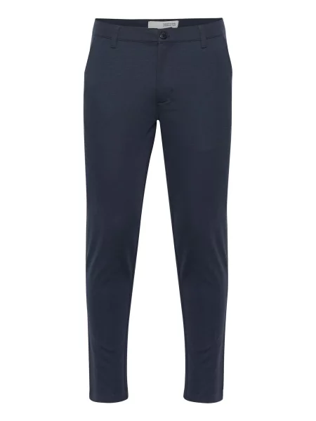 !Solid Chino kalhoty Dave námořnická modř