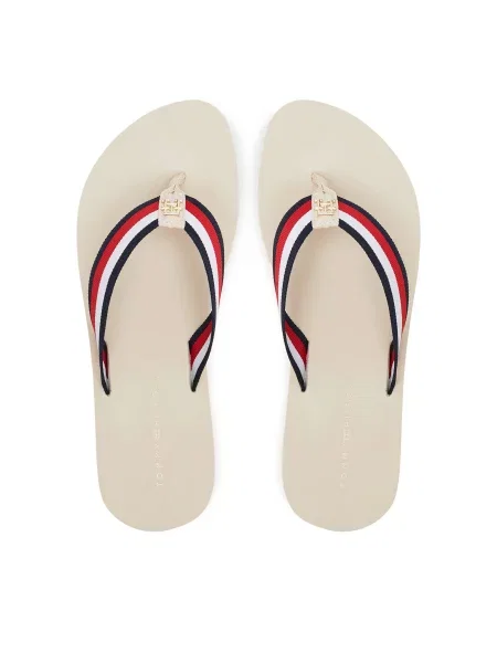 В'єтнамки Tommy Hilfiger Corp Mid Wedge Beach Sandal muslin бежеві