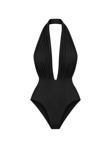 Body Norma Kamali cu gât halter negru