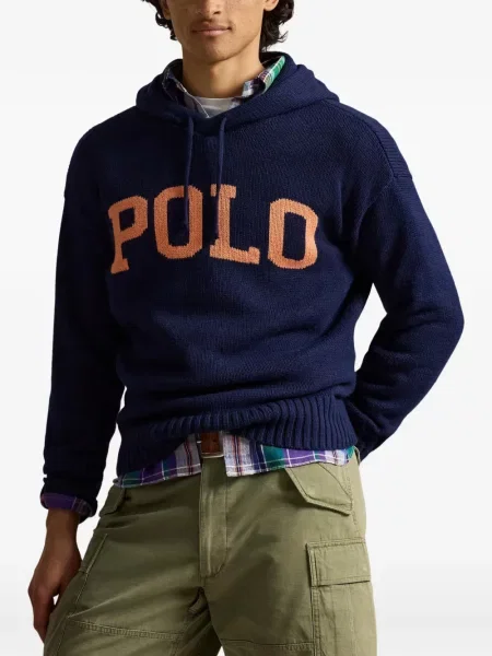 Lanena polo majica Polo Ralph Lauren s autogramom karirana plava