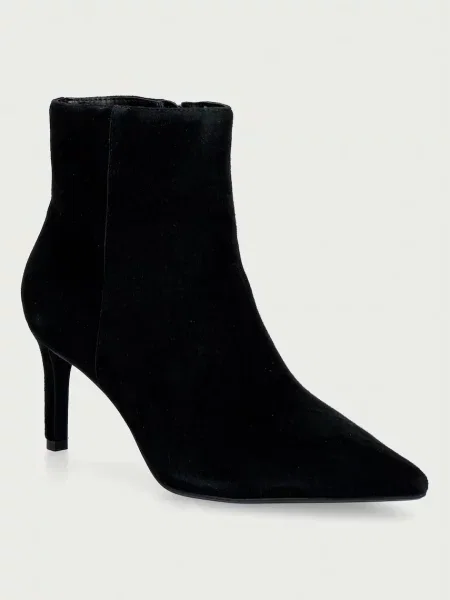 Dune London botine pentru femei din piele întoarsă Obsessively negru