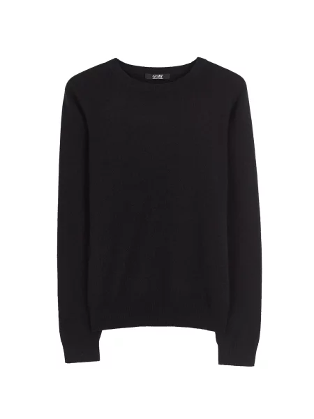 GOBI Cashmere Pulover Women's Essential Cashmere Crewneck Sweater' negru