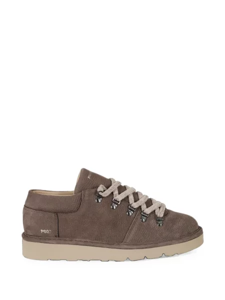 Sneakerși Panchic din piele maro