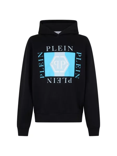 Hanorac cu glugă Philipp Plein cu imagine negru