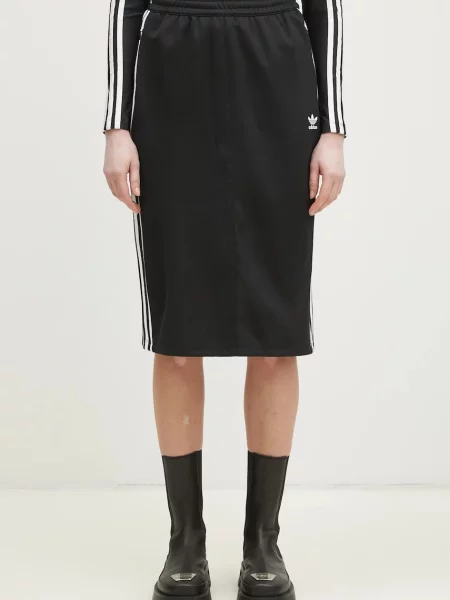 Adidas Originals fustă Adicolor Classic 3S Skirt midi creion negru
