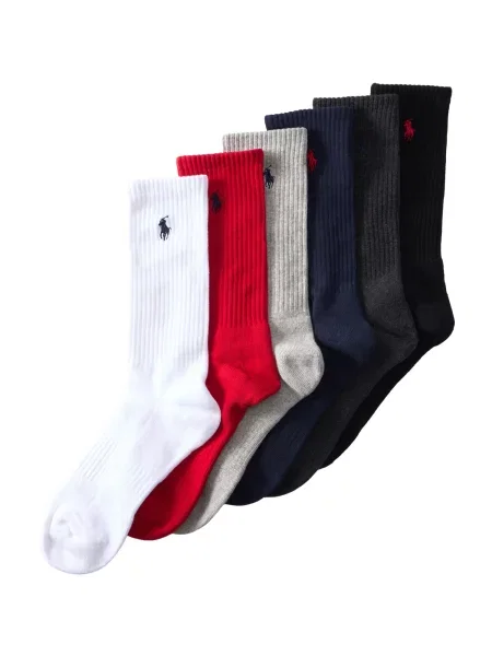 Polo Ralph Lauren Κάλτσες μπλε νύχτας / ανθρακί / γκρι μελανζέ / κόκκινο / μαύρο λευκό