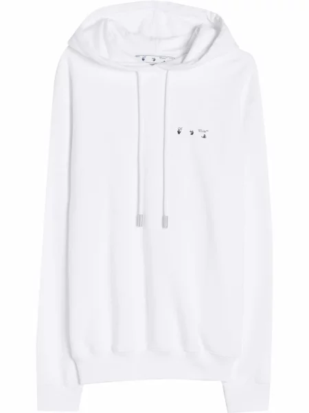 Hanorac cu glugă Off-white cu imagine