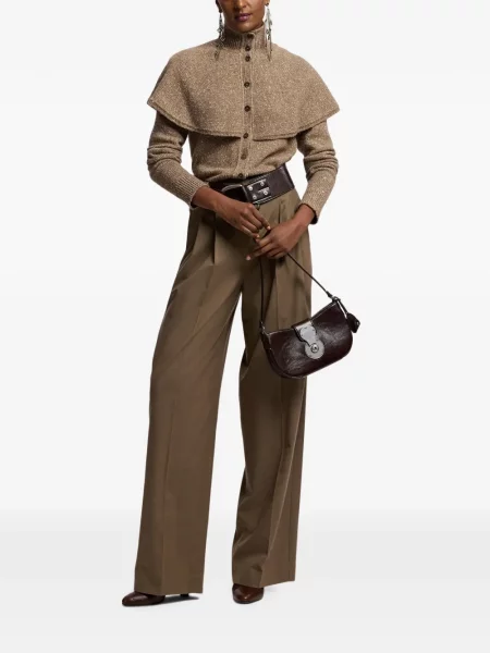Vilnonės kelnės Ralph Lauren Collection ruda