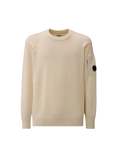 Lniany sweter C.p. Company beżowy