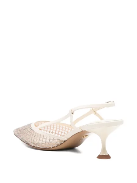 Pantofi cu toc Lola Cruz slingback alb