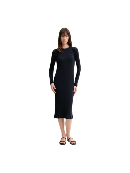 Sukienka midi Fred Perry niebieska