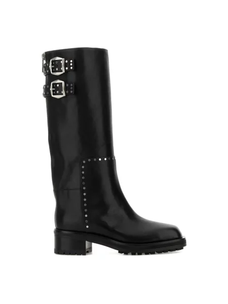Muszkieterki Jimmy Choo skórzane czarne