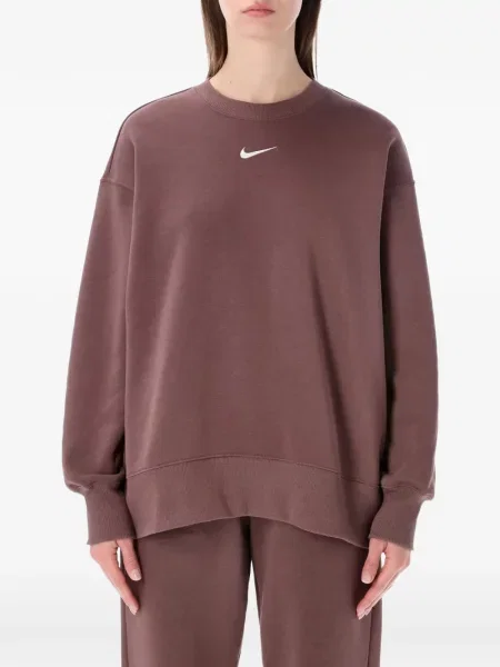 Hanorac cu glugă Nike cu decolteu rotund cu autograf de jumătate de fermoar roz