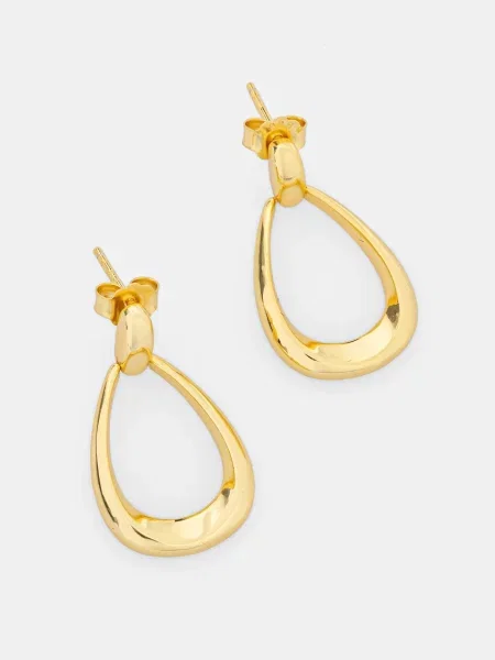 Pozlaćene srebrne naušnice Answear.LAB zlatna