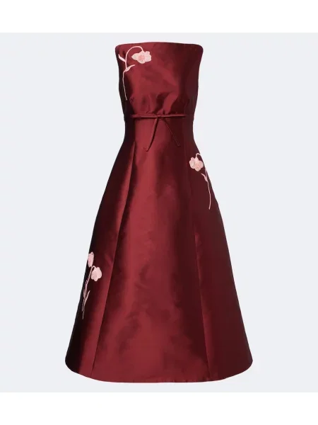 Rochie de cocktail Erdem cu broderie din satin