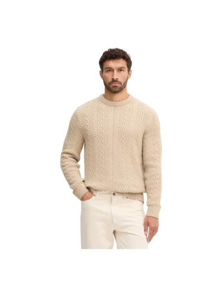 Sweter Barbour wełniany beżowy