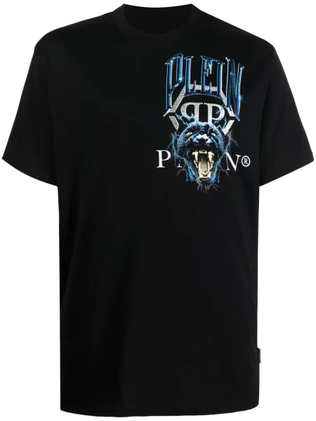 Tricou Philipp Plein cu imagine negru