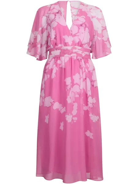 Gėlėta raštuota midi suknelė Liu Jo rožinė