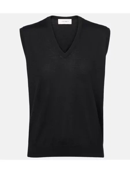 Vestă Lisa Yang din cașmir negru