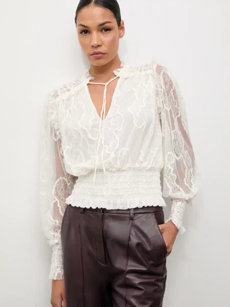 Блузка Answear.LAB однотонна бежевий