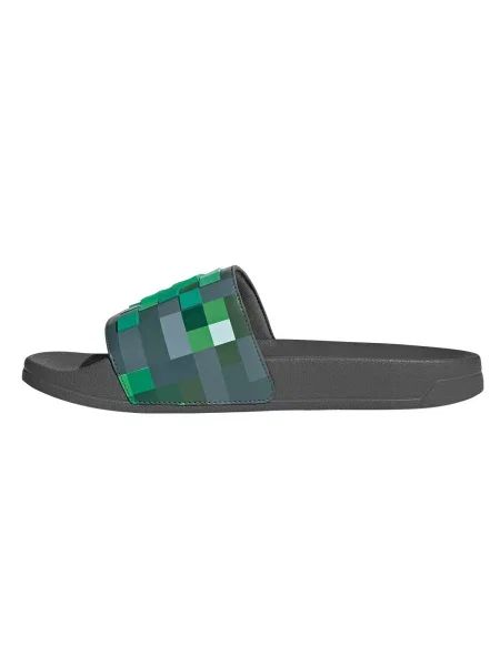ADIDAS SPORTSWEAR Flip-flops ADILETTE SHOWER MINECRAFT gri metalic / verde deschis / verde închis alb