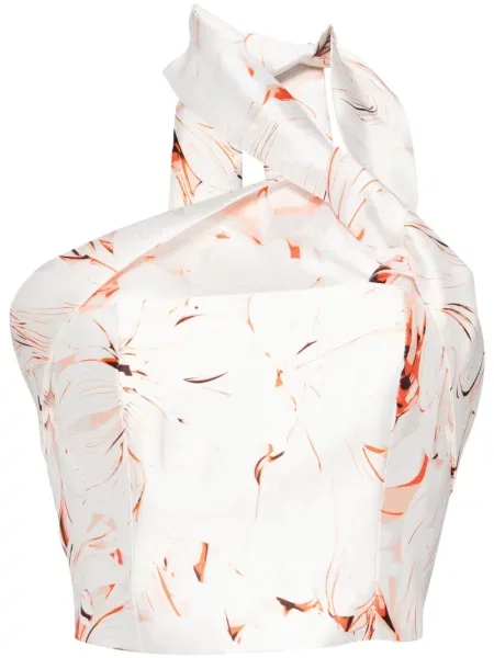 Bluzka Saiid Kobeisy bez ramiączek biała