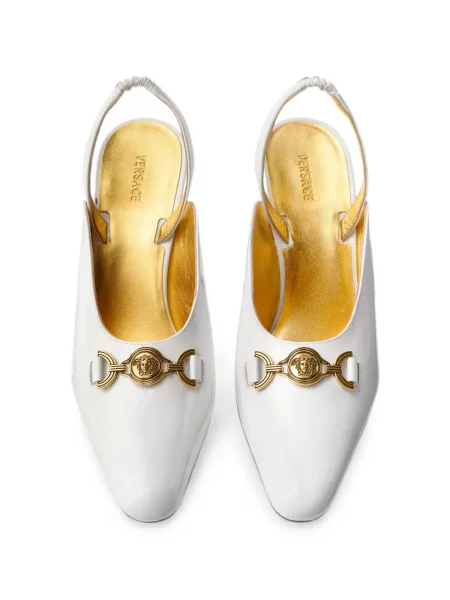 Pantofi cu toc Versace alb