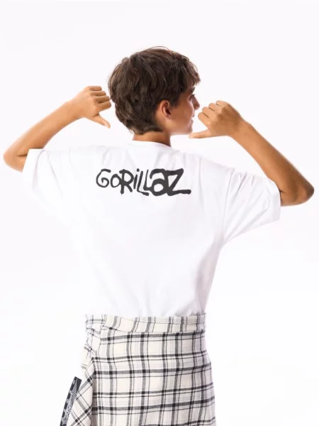 Reserved Tricou din Gorillaz alb