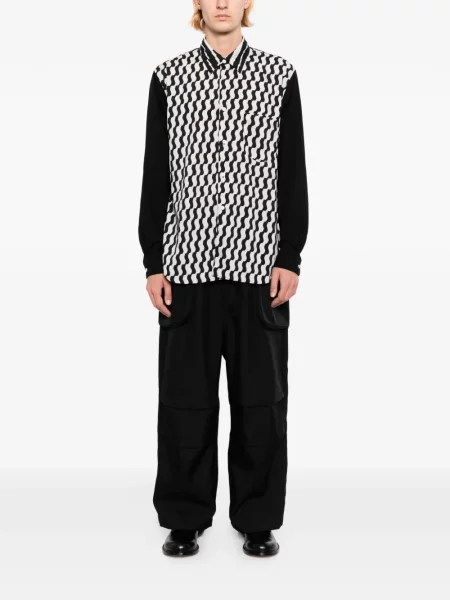 Риза Comme Des Garçons Homme Plus с принт черно
