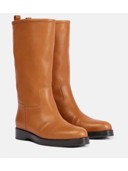 Botine Loro Piana din piele maro