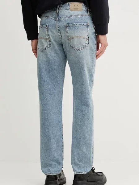Armani Exchange jeansy straight niebieskie