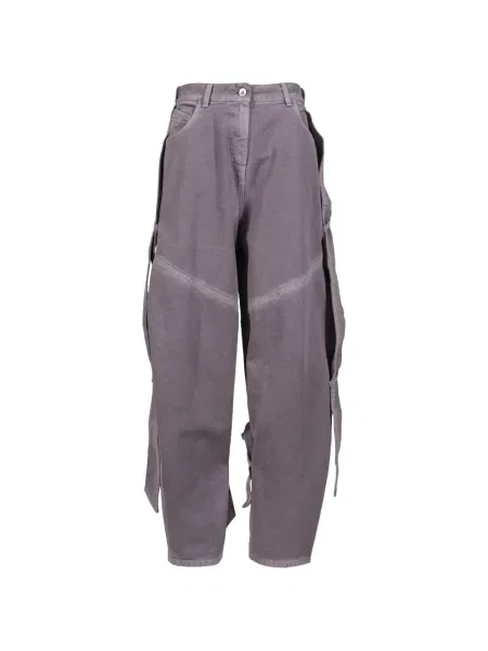 Blugi The Attico cu bretele gri