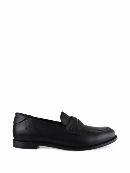 Pantofi loafer Balmain din piele cu autograf negru