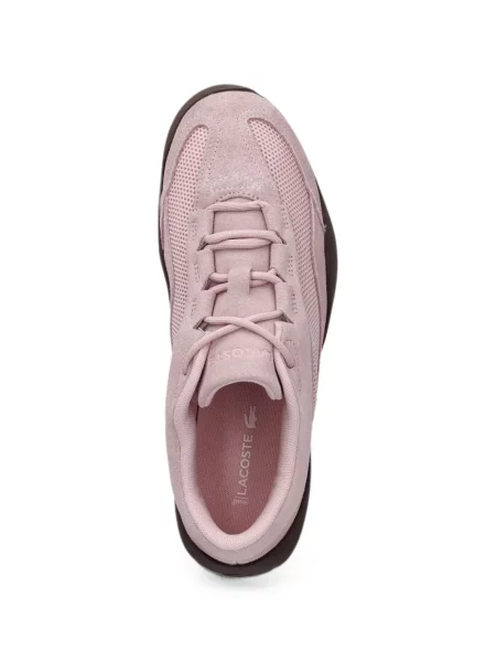 Sneakerși Lacoste din piele de căprioară roz