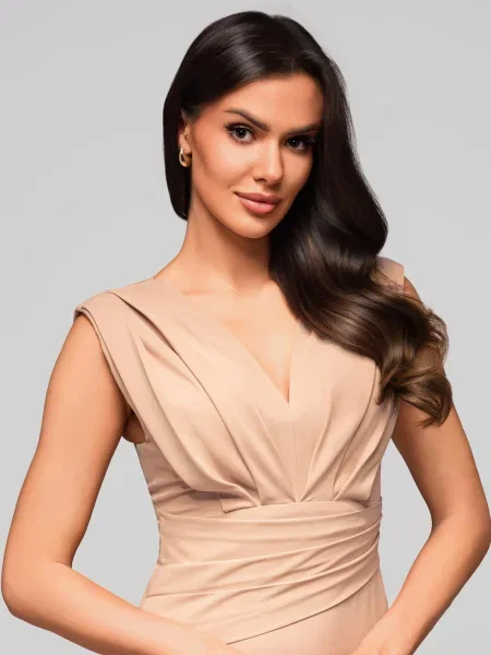 Rochie midi Edoti până la genunchi de costum
