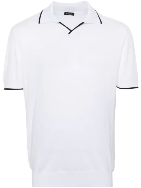 Polo Kiton tricotate alb