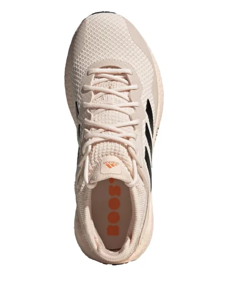 Top Adidas alergare cu decolteu în V alb