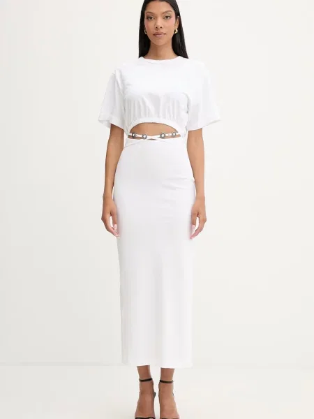 Pinko rochie din alb
