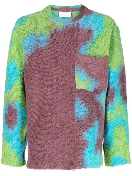 Pulover Song For The Mute cu imagine cu imprimeu abstract violet