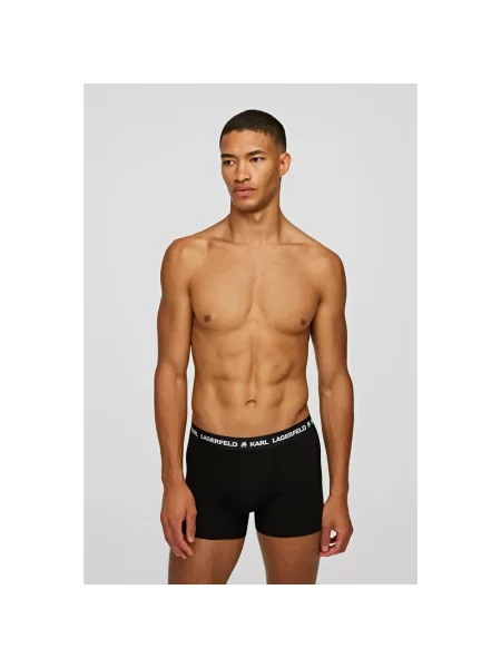 Bokserki KARL LAGERFELD Logo Trunk 7 par black czarne