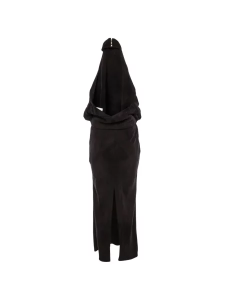 Fusta maxi Magda Butrym cu gât halter negru