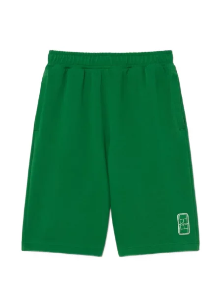 Pantaloni scurți Lacoste cu broderie verde