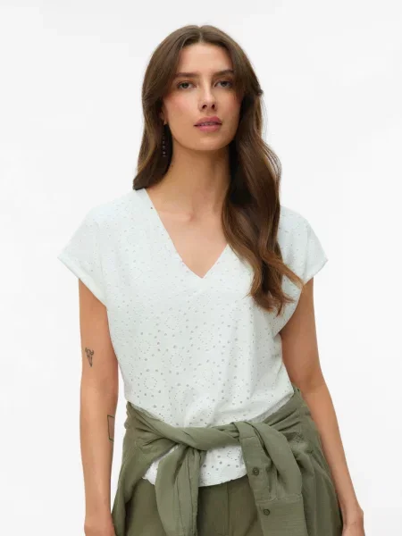 VERO MODA Tričko VMTASSA' biela