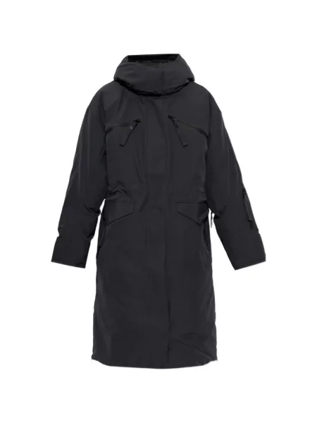 Palton Adidas By Stella Mccartney cu glugă negru