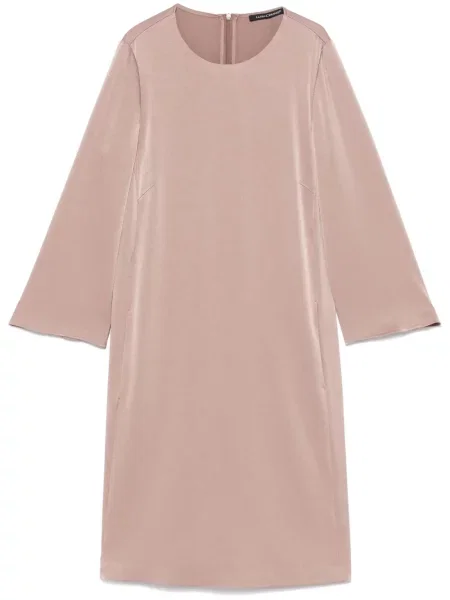 Rochie mini Luisa Cerano din satin de costum maro