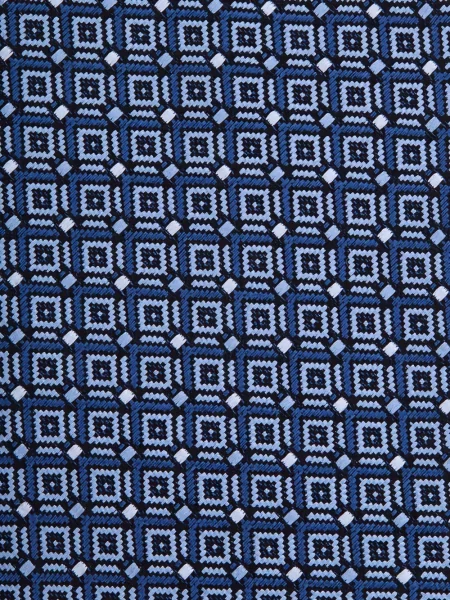 Cravată Zegna cu imprimeu geometric albastru