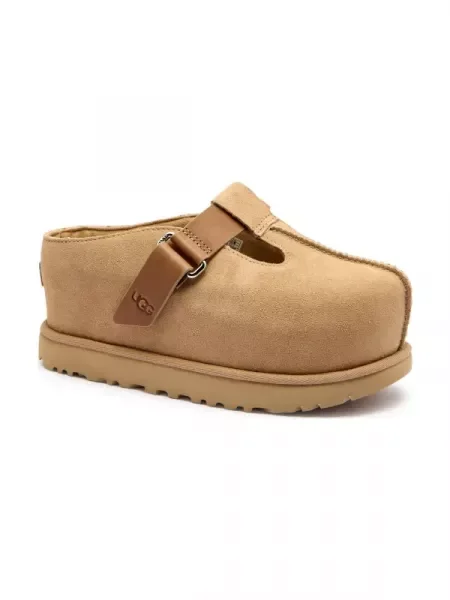 UGG papuci din piele Goldenstar Hi Clog bej