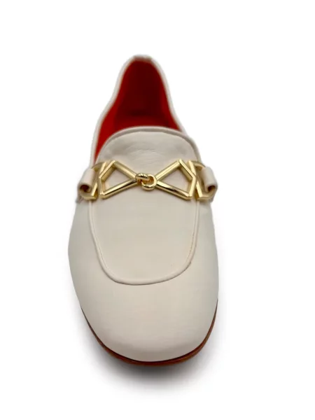 Loafersy Kroll białe