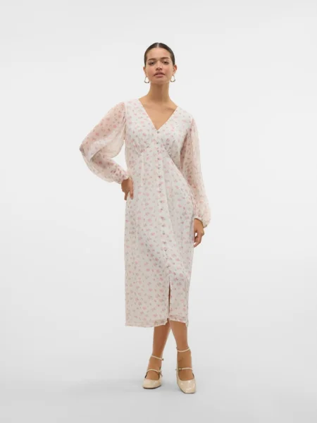 VERO MODA Rochie VMSMILLA verde pastel / roz alb