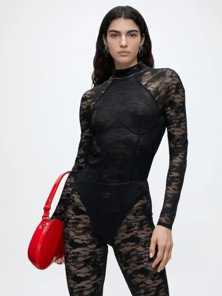 DIESEL Košeľové body VIVIAN' čierna